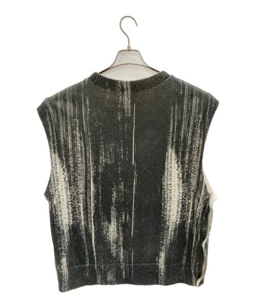 YOKE（ヨーク）YOKE (ヨーク) PRINTED COTTON CREWNECK VEST グレー サイズ:2の古着・服飾アイテム