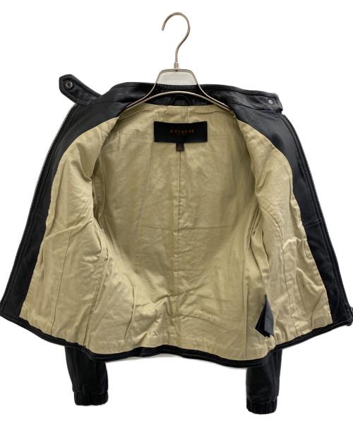 COACH（コーチ）COACH (コーチ) レザージャケット ブラック サイズ:XSの古着・服飾アイテム