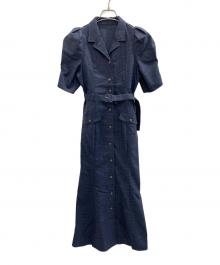 And Couture（アンドクチュール）の古着「半袖ワンピース」｜ブルー