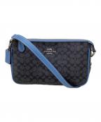 COACHコーチ）の古着「ミニハンドバッグ」｜グレー×ブルー