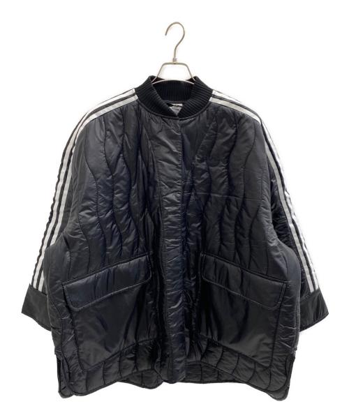 adidas（アディダス）adidas (アディダス) ルーズフィットキルトジャケット ブラック サイズ:Freeの古着・服飾アイテム