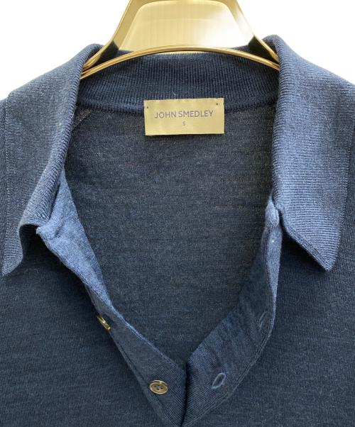 JOHN SMEDLEY（ジョンスメドレー）JOHN SMEDLEY (ジョンスメドレー) ニットポロシャツ ブルー サイズ:Sの古着・服飾アイテム