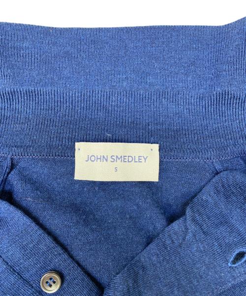 JOHN SMEDLEY（ジョンスメドレー）JOHN SMEDLEY (ジョンスメドレー) ニットポロシャツ ブルー サイズ:Sの古着・服飾アイテム