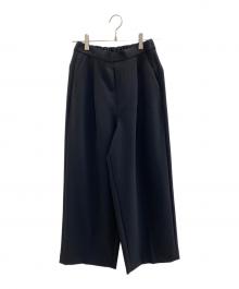 ENFOLD（エンフォルド）の古着「ダブルクロスタックワイドパンツ」｜ブラック