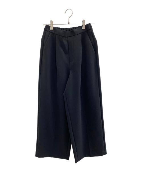 ENFOLD（エンフォルド）ENFOLD (エンフォルド) ダブルクロスタックワイドパンツ ブラック サイズ:38 未使用品の古着・服飾アイテム