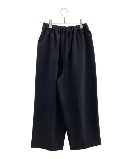 ENFOLD（エンフォルド）ENFOLD (エンフォルド) ダブルクロスタックワイドパンツ ブラック サイズ:38 未使用品の古着・服飾アイテム