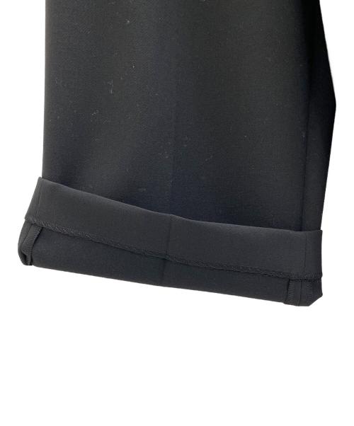 ENFOLD（エンフォルド）ENFOLD (エンフォルド) ダブルクロスタックワイドパンツ ブラック サイズ:38 未使用品の古着・服飾アイテム