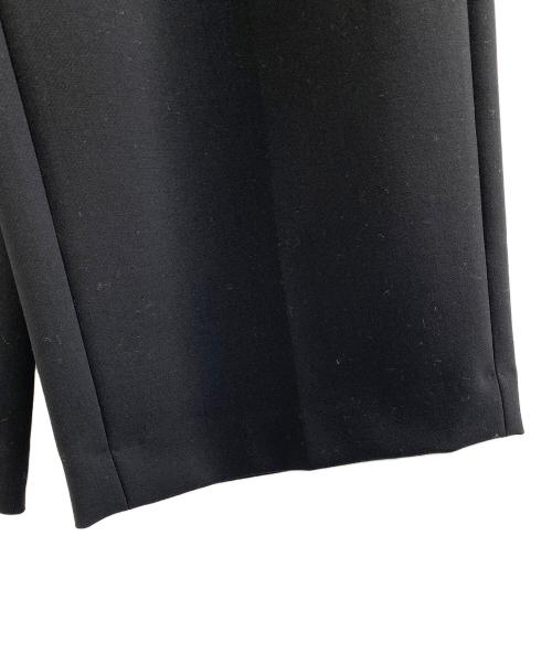 ENFOLD（エンフォルド）ENFOLD (エンフォルド) ダブルクロスタックワイドパンツ ブラック サイズ:38 未使用品の古着・服飾アイテム
