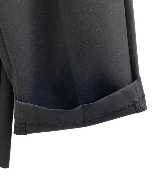 ENFOLD（エンフォルド）ENFOLD (エンフォルド) ダブルクロスタックワイドパンツ ブラック サイズ:38 未使用品の古着・服飾アイテム