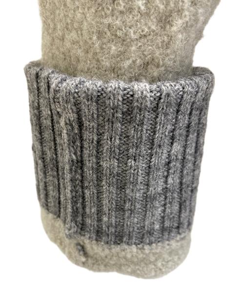 STRATA（エストラータ）STRATA (エストラータ) バイカラーブークレニットカーディガン グレー サイズ:Freeの古着・服飾アイテム