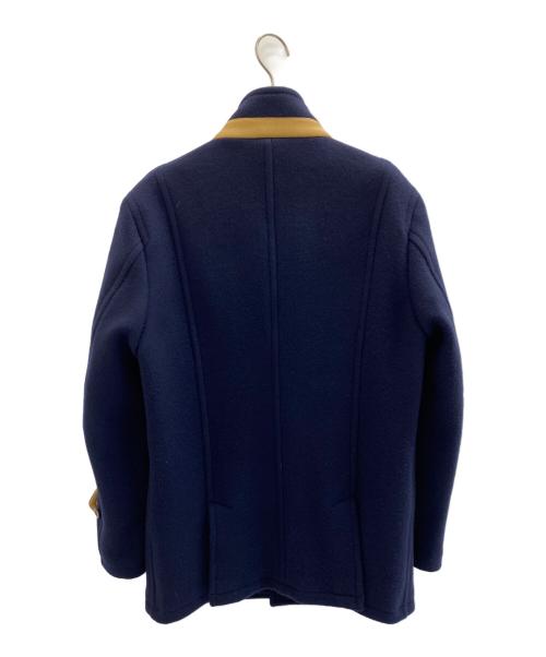 TAKEO KIKUCHI（タケオキクチ）TAKEO KIKUCHI (タケオキクチ) メルトンコート ブルー×ブラウン サイズ:Mの古着・服飾アイテム