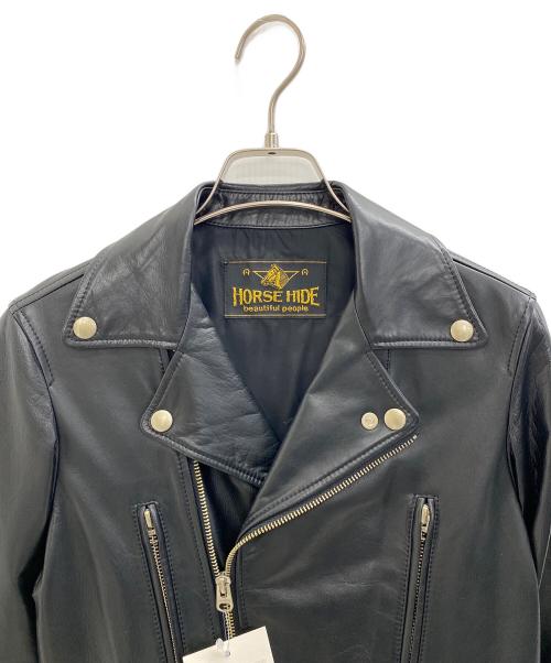 beautiful people（ビューティフルピープル）beautiful people (ビューティフルピープル) ダブルライダースジャケット ブラック サイズ:34 未使用品の古着・服飾アイテム