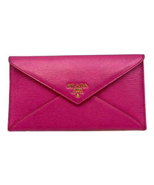 PRADA（プラダ）PRADA (プラダ) 長財布 ショッキングピンクの古着・服飾アイテム