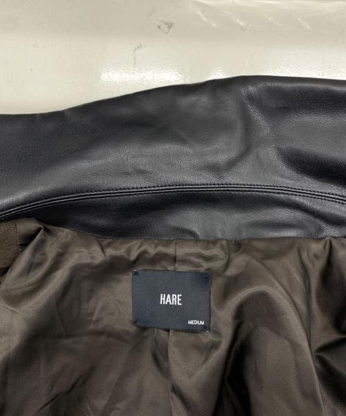 HARE（ハレ）HARE (ハレ) ウーリーテックイソザイキリカエコート ブラック×ブラウン サイズ:Mの古着・服飾アイテム