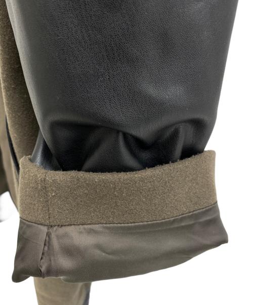 HARE（ハレ）HARE (ハレ) ウーリーテックイソザイキリカエコート ブラック×ブラウン サイズ:Mの古着・服飾アイテム