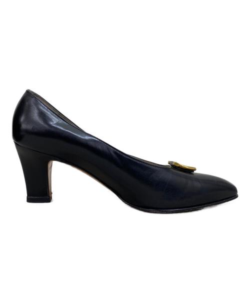 Salvatore Ferragamo（サルヴァトーレ フェラガモ）Salvatore Ferragamo (サルヴァトーレ フェラガモ) ヒールパンプス ブラック サイズ:6の古着・服飾アイテム