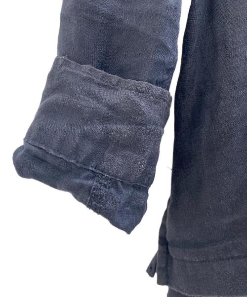 CAHLUMN（カウラム）CAHLUMN (カウラム) ベルギーリネンオープンカラーシャツ ブラック サイズ:Lの古着・服飾アイテム