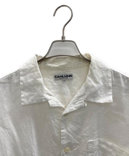 CAHLUMN（カウラム）CAHLUMN (カウラム) Linen Open Collar Shirt ホワイト サイズ:Mの古着・服飾アイテム