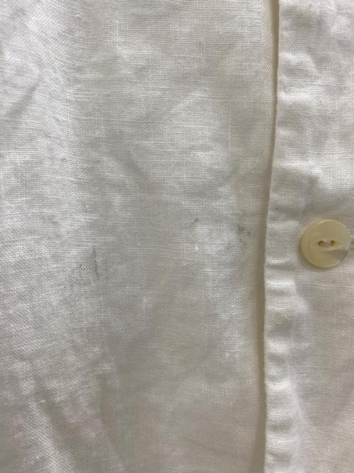 CAHLUMN（カウラム）CAHLUMN (カウラム) Linen Open Collar Shirt ホワイト サイズ:Mの古着・服飾アイテム