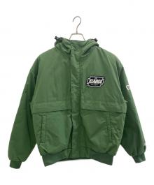 X-LARGE（エクストララージ）の古着「NYLON PUFFER JACKET」｜グリーン