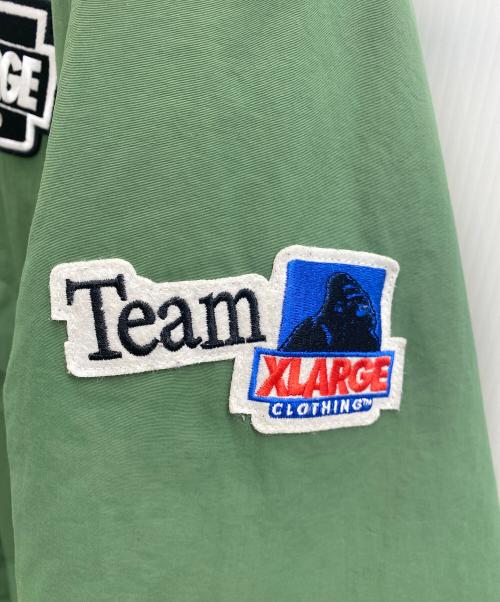 X-LARGE（エクストララージ）X-LARGE (エクストララージ) NYLON PUFFER JACKET グリーン サイズ:Mの古着・服飾アイテム