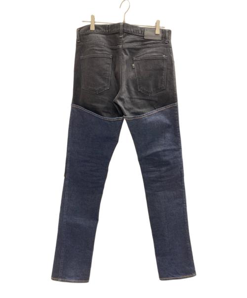 jieda（ジエダ）jieda (ジエダ) 2WAY DENIM PANTS OW ブルー×ブラック サイズ:2の古着・服飾アイテム