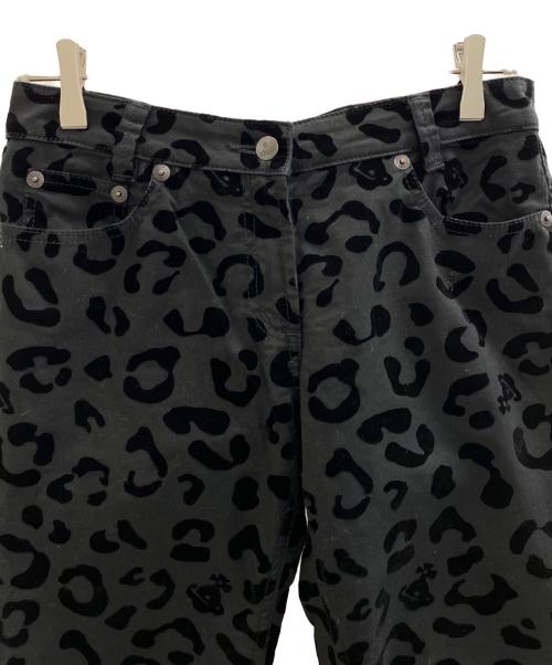 Vivienne Westwood RED LABEL（ヴィヴィアンウエストウッドレッドレーベル）Vivienne Westwood RED LABEL (ヴィヴィアンウエストウッドレッドレーベル) レオパードジャガードサブリパンツ ブラック サイズ:3の古着・服飾アイテム