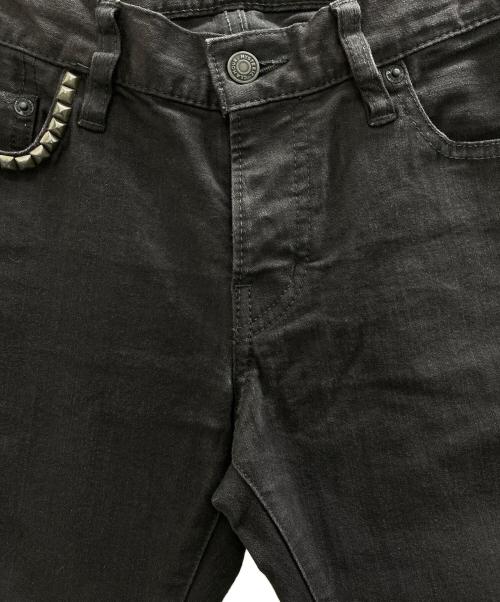 Hysteric Glamour（ヒステリックグラマー）Hysteric Glamour (ヒステリックグラマー) スタッズスキニーデニムパンツ ブラック サイズ:Mの古着・服飾アイテム