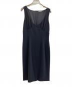 MIU MIUミュウミュウ）の古着「ノースリーブ・キャミソールワンピース」｜ブラック