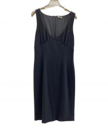 MIU MIU（ミュウミュウ）の古着「ノースリーブ・キャミソールワンピース」｜ブラック