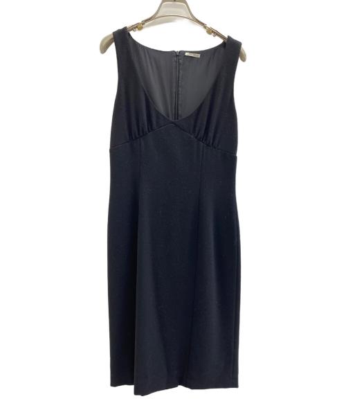 MIU MIU（ミュウミュウ）MIU MIU (ミュウミュウ) ノースリーブ・キャミソールワンピース ブラック サイズ:40の古着・服飾アイテム