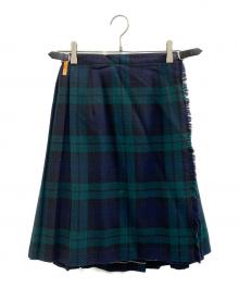O'NEIL OF DUBLIN（オニールオブダブリン）の古着「ラップスカート」｜ネイビー×グリーン