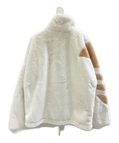 adidas（アディダス）adidas (アディダス) ファートラックジャケット ホワイト×ブラウン サイズ:Lの古着・服飾アイテム