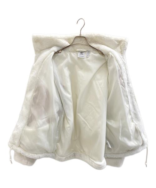 adidas（アディダス）adidas (アディダス) ファートラックジャケット ホワイト×ブラウン サイズ:Lの古着・服飾アイテム