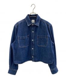 Spick and Span（スピック＆スパン）の古着「ショートデニムシャツ」｜ブルー