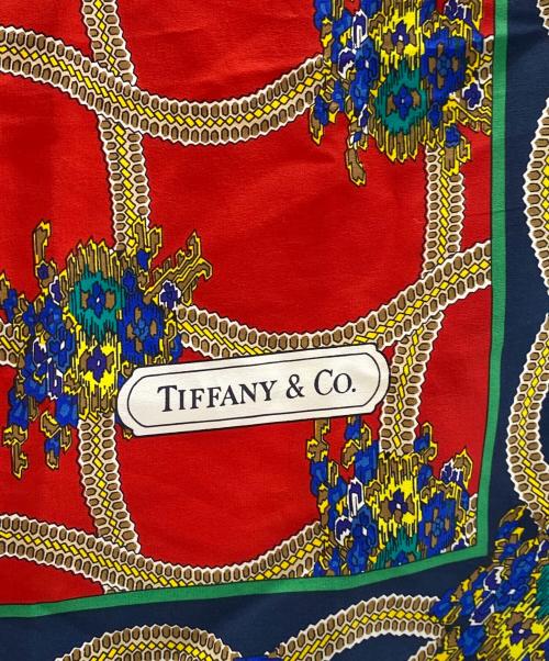 TIFFANY & Co.（ティファニー アンド コー）Tiffany & Co. (ティファニー アンド コー) シルクスカーフ レッドの古着・服飾アイテム