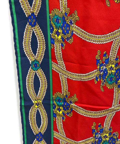 TIFFANY & Co.（ティファニー アンド コー）Tiffany & Co. (ティファニー アンド コー) シルクスカーフ レッドの古着・服飾アイテム