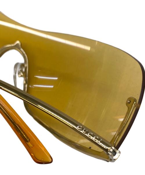 GUCCI（グッチ）GUCCI (グッチ) サングラス ベージュ×ゴールドの古着・服飾アイテム
