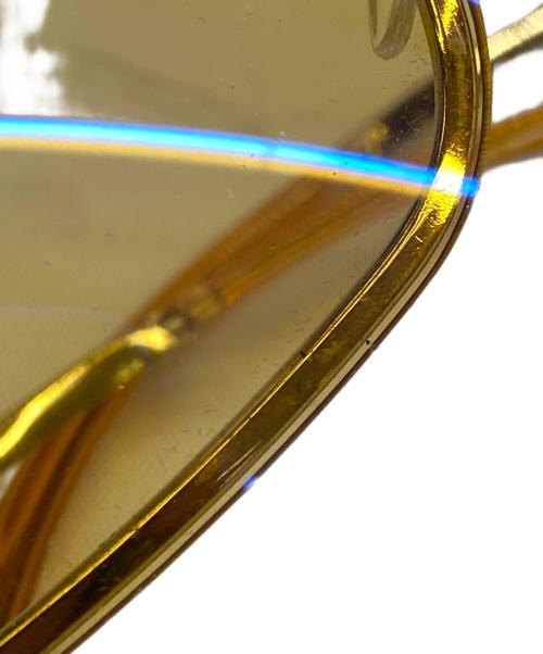 GUCCI（グッチ）GUCCI (グッチ) サングラス ベージュ×ゴールドの古着・服飾アイテム