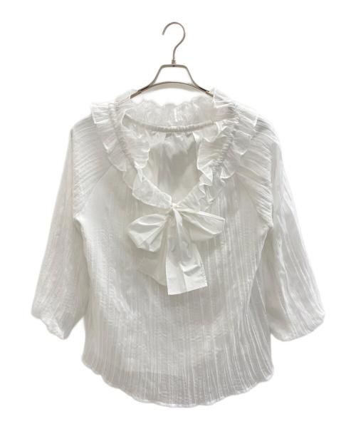 CELFORD（セルフォード）CELFORD (セルフォード) シアースモックブラウス ホワイト サイズ:Freeの古着・服飾アイテム