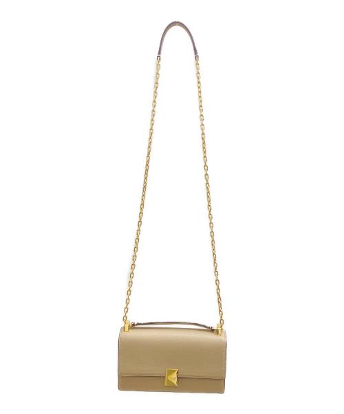 Kate Spade（ケイトスペード）Kate Spade (ケイトスペード) デコ ミニ フラップ チェーン クロスボディ ベージュの古着・服飾アイテム