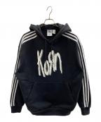 adidas Originals×KORNアディダスオリジナル×コーン）の古着「HOODIE KORN」｜ブラック