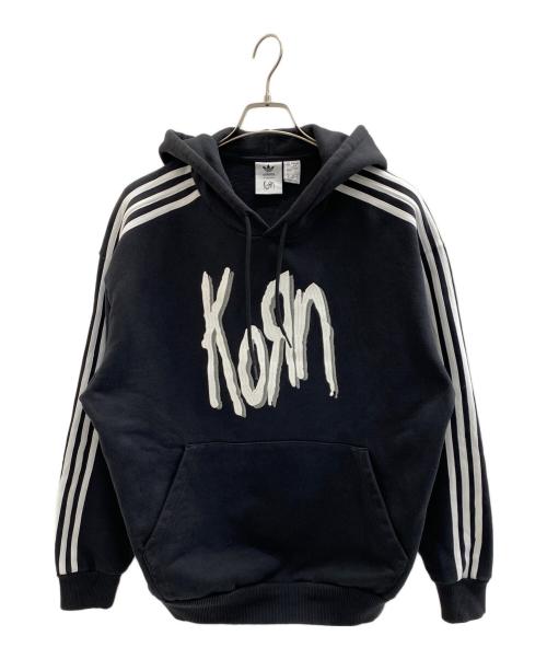 adidas Originals（アディダスオリジナル）adidas Originals (アディダスオリジナル) KORN (コーン) HOODIE KORN ブラック サイズ:Lの古着・服飾アイテム
