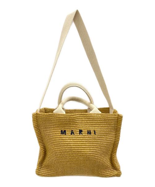 MARNI（マルニ）MARNI (マルニ) EAST-WESTトートバッグ ブラウン×ベージュの古着・服飾アイテム