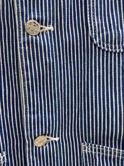 Pointer（ポインター）Pointer (ポインター) カバーオール ホワイト×ブルー サイズ:Lの古着・服飾アイテム