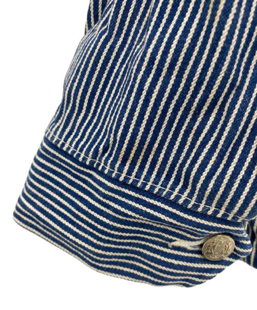 Pointer（ポインター）Pointer (ポインター) カバーオール ホワイト×ブルー サイズ:Lの古着・服飾アイテム