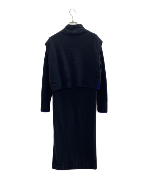 PS Paul Smith（ＰＳポールスミス）PS Paul Smith (ＰＳポールスミス) ニットワンピース ブラック サイズ:Mの古着・服飾アイテム