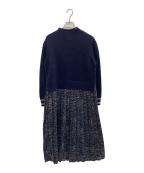 PAUL SMITHポールスミス）の古着「'Slide Notes' ドッキング ワンピース」｜ネイビー