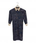 PAUL SMITHポールスミス）の古着「Slide Notes ブロッキング ワンピース」｜ネイビー
