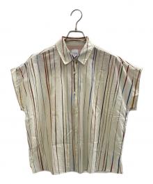 PAUL SMITH（ポールスミス）の古着「"Signature Pinstripe" 半袖シャツ」｜ベージュ